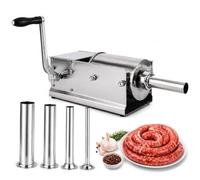 Riempitore per salsicce con 4 tubi per ripieno per salsicce fatte in casa | Riempitrice manuale per carne per uso domestico e commerciale, controllo a doppia velocità per una produzione efficiente di