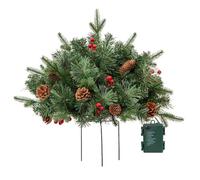 Riempitore per urna per albero - Riempitore per fioriera illuminata da esterno, supporto per picchetto per treppiede | Verde stagionale per le vacanze in PVC, espositore per aiuole da giardino, portat