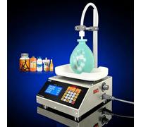 Riempitrice A Peso Per Liquidi, Impianto Di Imbottigliamento Automatico | Riempimento 10g-4,5kg, Controllo Digitale, Portata Regolabile, Dosatore Di Liquidi Per Vino, Latte E Bevande(4.5kg/min)