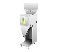 Riempitrice automatica da 200 W con pedale e ruote, 10 - 999 g macchina imballatrice elettrica in acciaio inox, macchina di riempimento quantitativa per polvere granulato tè spezie cereali semi