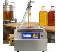 Riempitrice automatica per miele per liquidi viscosi, acciaio inossidabile, funzione memoria, altezza regolabile 0-40 cm, riempie 5 once in 10 secondi, ideale per sciroppo, olio, pasta, salsa