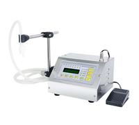 Riempitrice digitale per liquidi con ugello antigoccia e pedale per bottiglie e contenitori