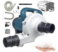 Riempitrice elettrica 2 in 1 con funzione di soffiaggio e aspirazione con comando a pedale, 6 impostazioni di velocità per ristrutturare giacche e piumini
