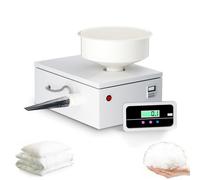 Riempitrice elettrica in piuma | Pesatura quantitativa con interruttore di comando a pedale e tramoggia in acciaio inossidabile | per la ricondizionamento di giacche e piumini