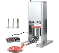 Riempitrice elettrica per salsicce, riempitrice verticale per carne in acciaio inossidabile con pedale, 200 W, riempitrice per salsicce ad alta forza per un uso efficiente
