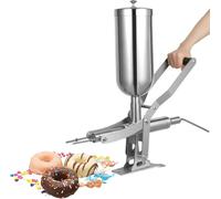Riempitrice Manuale Churro Spagnola 5L, Riempitrice Commerciale per Ciambelle in Acciaio Inossidabile 304, Iniettore di Cioccolato per Marmellata di Crema da Banco per Ristorante Panetteria