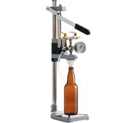 Riempitrice manuale for bottiglie a contropressione, strumento di riempimento di liquidi, con manometro e valvola di scarico, bocca della bottiglia inferiore a 45 mm