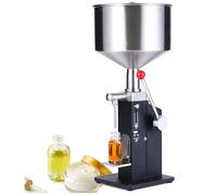 Riempitrice manuale per liquidi in pasta, riempitrice per bottiglie regolabile da 5-50 ml/10-100 ml con scala, sciroppo di profumo in acciaio inossidabile Shampoo Lip Gloss Filler per bottiglie da 16