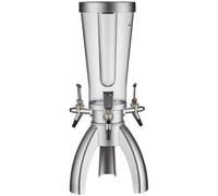 Riempitrice per bottiglie con rubinetto, Dispenser for bevande Beer Tower 3L/100oz Tavolo for tubi di ghiaccio a 3 rubinetti. Festa d'argento