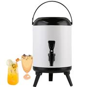 Riempitrice per bottiglie con rubinetto, Dispenser isolato for caffè, tè, latte, acqua, in acciaio inossidabile, 6 l/8 l, multicolore(D,8L)