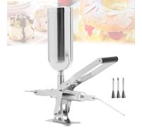 Riempitrice per ciambelle in acciaio inox, riempitrice per churros da 5 litri, riempitrice manuale per crema per ciambelle, riempitrice commerciale per ciambelle al cioccolato e gelatina