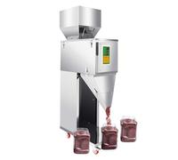 Riempitrice per Polveri, Confezionatrice Automatica per Sacchetti Bottiglie con Pedale, Gamma Regolabile 10-999G, 6-12 Sacchetti/min, Dispenser Particelle, Riempitrice per Pesatura Farina Semi