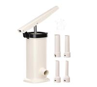 Riempitrice per salsicce - Riempimento di carne veloce ed efficiente | Macchina per salsicce manuale grande capacità 2L | Cucina domestica, principio leva, facile da pulire, include 4 ugelli e guanto