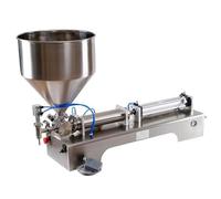 Riempitrice Pneumatica Orizzontale per Pasta Liquida, Macchina Riempitrice per Pasta da 50-500 ml/100-1000 ml con Tramoggia da 30 L per Crema, Shampoo, Miele, Dentifricio, Olio, Salsa,100-1000ml