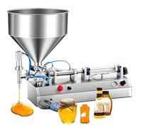 Riempitrice pneumatica orizzontale per pasta, riempitrice semiautomatica per crema, riempitrice per shampoo a pistone, precisione di riempimento ±0,5%, per olio, crema, lozione, miele e burro 1000 ml