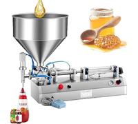 Riempitrice pneumatica per liquidi per pasta, riempitrice semiautomatica per bottiglie da 50-500 ml con pedale, per olio, crema, lozione, miele e burro