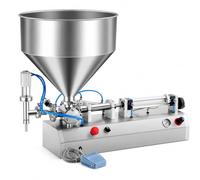 Riempitrice pneumatica per pasta liquida con tramoggia in acciaio inox per un'erogazione efficiente, ideale per uso domestico e commerciale, compatibile con funzionamento manuale