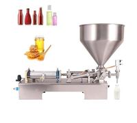 Riempitrice pneumatica per pasta, riempitrice liquida in acciaio inossidabile con tramoggia, per creme, oli e salse