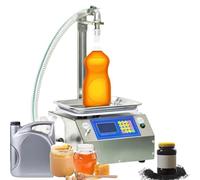 Riemptrice Miele, Riemptrice Automatica Olio, Riemptrice Automatica Bottiglie Ponderate, Intervallo Peso 10g-10kg, Altezza Riempiamento Regolabile 0-30cm, Per Detersivo Bucato, Salsa PlasticPump