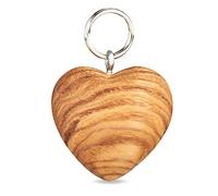 Rienco Portachiavi Donna in Legno Ciondolo Borsa a Cuore Bombato in Stile Shabby Chic Realizzato da Artigiani Italiani