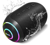 RIENOK Altoparlante Bluetooth portatile, 15 W, potente, piccolo | Bluetooth 5.3, 2400 mAh, accoppiamento stereo, supporta scheda TF AUX, nero