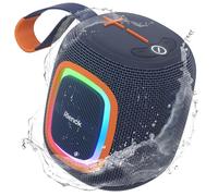 RIENOK Cassa Bluetooth Potente Portatile Impermeabile Speaker Bluetooth 5.3, Radio FM/USB/AUX/Micro SD, Vero Stereo Senza Fili, Luce LED, Ricaricabile Tipo-C, Blu Navy