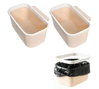 Rieoany 2 Pattumiere da Cucina, Pattumiera da Appendere, Colore Albicocca, Adatto a Mobili e Ante Della Cucina