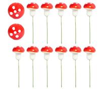 Rieoany 50 decorazioni a forma di fungo in miniatura, 2,5 cm, funghi artificiali per fai da te, decorazione da giardino, mini funghi per giardini fate, terrari, decorazioni per la casa