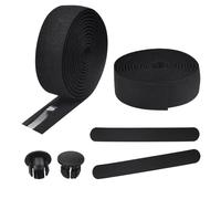 Rieoany Set di Cinghie Nere Per Bicicletta Nastro Per Manubrio In Eva Altamente Elastico E Ammortizzante Include Tappi Per Manubrio E Fascette Posteriori