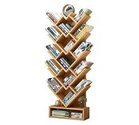 Rieort Libreria Scaffale Libreria a Forma di Albero Libreria a Forma Unica Scaffali in Pannelli di Particelle di Legno massello Libreria a cremagliera con Base allargata Semplice