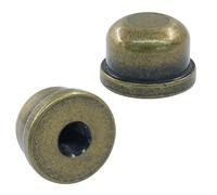 Rierdge - Set di 2 finiture in metallo, pomello decorativo classico bronzato per supporto per arpa, filettatura 1/4-27, per lampade da tavolo, lampade da terra e per la casa (bronzo)
