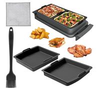 Rierousy 2 pezzi divisori per piatti da forno compatibili con Tefal OptiGrill XL, inserto in silicone per accessori OptiGrill, teglia per arrosti, cuocere, grigliare