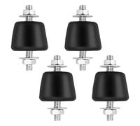 Rierousy 4 cuscinetti in gomma ammortizzatori M8 per aria condizionata esterna, piedini antivibrazione, ammortizzatore di vibrazione antiscivolo per montaggio a parete