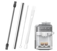 Rierousy Tubo per latte in acciaio inox, macchina da caffè completamente automatica, tubo del latte e spazzola per la pulizia, set da 4 pezzi, compatibile con macchine da caffè Siemens EQ6 Bosch