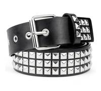 Rierousy Y2K Cintura da 115 cm, con rivetti, da donna, colore nero, punk, da donna, con rivetti, da uomo, adatta per donne e uomini, accessorio per abbigliamento gotico