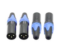 Riertostng 4 connettori per microfono XLR maschio a 3 pin, connettore per microfono audio XLR