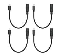 Riertostng 4Pezzi Cavo di Alimentazione DC 5.5mm x 2.1mm a Micro USB 15cm, DC 5521 Femmina a Micro USB Maschio Plug 5V 3A Cavo di Estensione per Caricamento, per Lampada da Tavolo LED