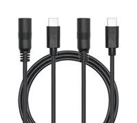 Riertostng Cavo di alimentazione DC 5,5 mm x 2,1 mm a USB C 1 M/3FT, DC 5521 femmina a USB tipo C maschio 5 V 3 A, cavo di ricarica, prolunga per lampada da scrivania a LED, piccolo ventilatore, ecc