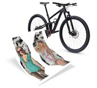 Riesel Design® Fork:Tape 3000 - Protezione Forcella Bici/Pellicola Protettiva per Bici Elegante in Molti Design da 2 Forme autoadesive/Protezione Forcella MTB per forcelle sospese e rigide