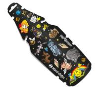 Riesel Design Schmutz:Fink Parafanghi per Bicicletta da Bambini, paraspruzzi per Bicicletta o Mountain Bike, Mudguard per Ragazzi e Ragazze, Montaggio Senza Attrezzi sulla Sella, stickerbomb