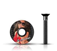 Riesel Design® - Tappo per attacco manubrio 1x incl. vite in alluminio per bici da strada, ciclocross e mountain bike/tappo per attacco manubrio e serie sterzo per forcella con attacco da 1 1/8''