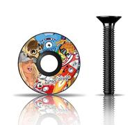 Riesel Design STEM : Cappello | Ahead - Tappo con vite in alluminio per bici da strada, Gravel, Cyclocross, MTB, per tutti gli steli della forcella da 1/18"