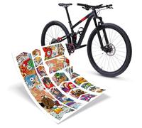 Riesel Design Tape 3000, Kit Protezione Telaio Bici Unisex, Stickerbomb Eyecatcher, Taglia Unica
