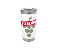 Riesling Vite Vintage Wine Drinker Vintner Wine Design Bicchiere termico in acciaio inox doppia parete