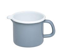 Riess, 0039-065, casseruola 10, Classic - Pure Grey, diametro 10 cm, altezza 10 cm, contenuto 0,75 litri, 0,324 kg, 16,3 x 11,3 x 10 cm, smaltata, grigio chiaro, per latte