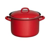 Riess, 0123-020 - Pentola per carne con coperchio, 18 cm, 2,5 l, colore rosso, lunghezza 25,3 x 19,5 x 17,2 cm, peso 1,307 kg