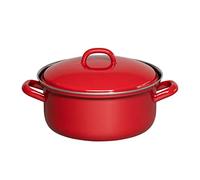 Riess, 0130-020, casseruola con coperchio, 20 cm, 2 l, classico, colore rosso, lunghezza 27,4 x 21,8 x 13,6 cm, peso 1,297 kg
