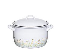 Riess, 0164-137 - Pentola per carne con coperchio, 20 cm, 3,5 l, lunghezza 27 x 22 x 19 cm, peso 1,6 kg, ape comune, smaltata (0166-137)