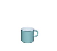 Riess, 0208-109, tazza smaltata con bordo, tazza da caffè, tazza, diametro 8 cm, contenuto 0,375 litri, colore verde naturale