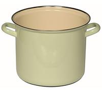 Riess 0274-006 - Vaso con bordo cromato, diametro 22 cm, colore: Verde chiaro